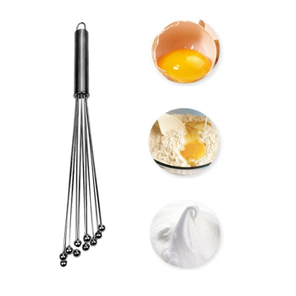 Manual Whisk Stainless Steel Glass Bead Egg Whisk Kitchen Household Hand-Held Baking Tools Type A 12 Inch, Type A 12 Inch, Type A 10 Inch, Type B 12 Inch, Type B 10 Inch, Type C 12 inch, Type C  10 Inch