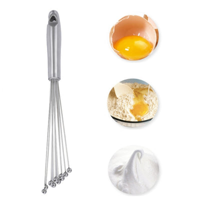 Manual Whisk Stainless Steel Glass Bead Egg Whisk Kitchen Household Hand-Held Baking Tools Type A 12 Inch, Type A 12 Inch, Type A 10 Inch, Type B 12 Inch, Type B 10 Inch, Type C 12 inch, Type C  10 Inch