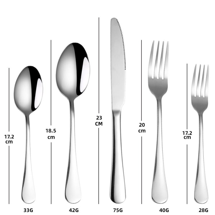 20 in 1 Stainless Steel Cutlery Steak Cutlery Set, True Color, Golden, Rose Gold, Colorful, Black