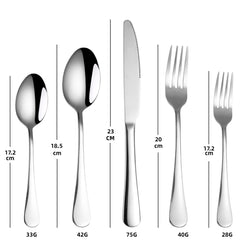 20 in 1 Stainless Steel Cutlery Steak Cutlery Set, True Color, Golden, Rose Gold, Colorful, Black