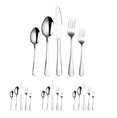 20 in 1 Stainless Steel Cutlery Steak Cutlery Set, True Color, Golden, Rose Gold, Colorful, Black