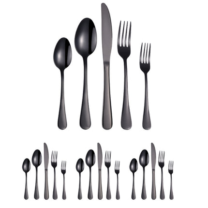 20 in 1 Stainless Steel Cutlery Steak Cutlery Set, True Color, Golden, Rose Gold, Colorful, Black