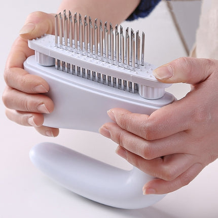 Stainless Steel Tenderloin Meat Knocking Meat Needle 48-Pin Household Kitchen Rib Breaker, 16.5x14.5cm