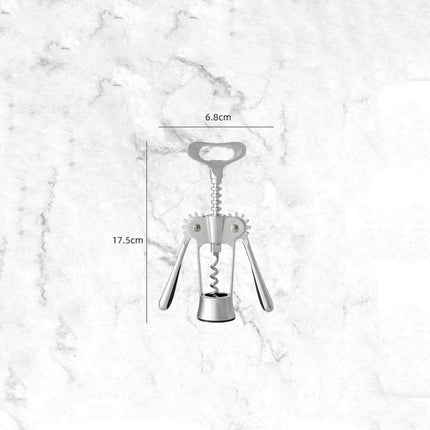 Kitchen Multifunctional Manual Wine Zinc Alloy Bottle Opener, Zinc Alloy Silver