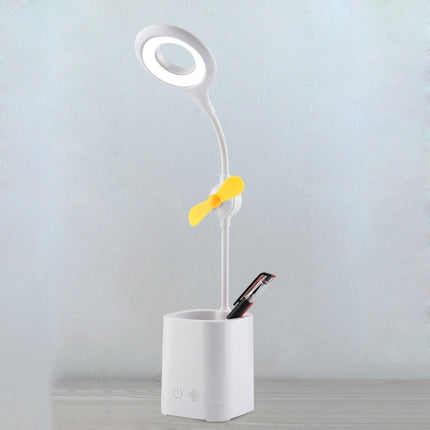 WS-8010 LED Fan Desk Lamp Bedside Desk USB Folding Desk Lamp, Water Drop, Ring, Pen Holder White Fan Blade, Pen Holder Yellow Fan Blade, Pen Holder Blue Fan Blade, Pen Holder Green  Fan Blade