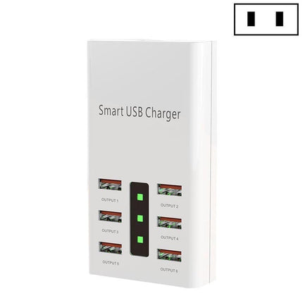 30W 2A Multi-Function 6-Port Charging Socket Universal Smart Phone And Tablet USB Charger, US Plug, EU Plug, UK Plug