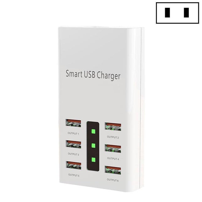 30W 2A Multi-Function 6-Port Charging Socket Universal Smart Phone And Tablet USB Charger, US Plug, EU Plug, UK Plug