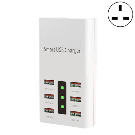 30W 2A Multi-Function 6-Port Charging Socket Universal Smart Phone And Tablet USB Charger, US Plug, EU Plug, UK Plug
