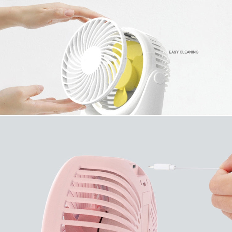 JD-Q1 Office Student Dormitory Mini Silent USB Fan, White, Pink, Black