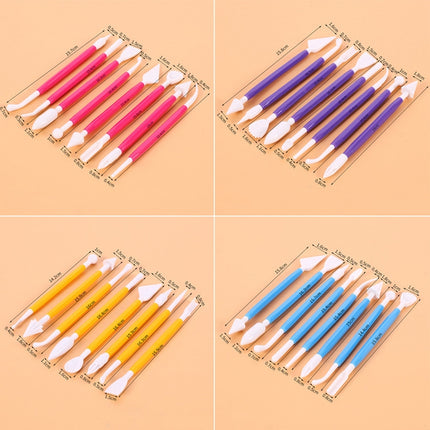2 Sets Carving Pen Cake Fondant Carving Knife Making Cutting Tool 01030 Purple (OPP Bag Packaging), 01071 Yellow (OPP Bag Packaging), 01018 Red (OPP Bag Packaging), 02023 Blue (OPP Bag Packaging), 02030 Pink (OPP Bag Packaging)�������������������������...