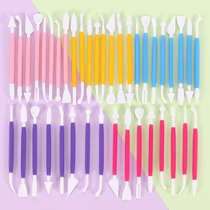 2 Sets Carving Pen Cake Fondant Carving Knife Making Cutting Tool 01030 Purple (OPP Bag Packaging), 01071 Yellow (OPP Bag Packaging), 01018 Red (OPP Bag Packaging), 02023 Blue (OPP Bag Packaging), 02030 Pink (OPP Bag Packaging)�������������������������...