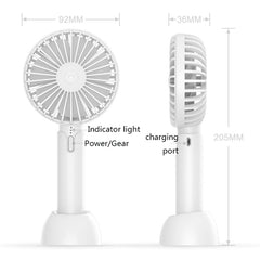 Desktop Portable Handheld Mini Silent Fan, X1  White, X1 Pink, X1 Blue, X1 Black, X2 Pink
