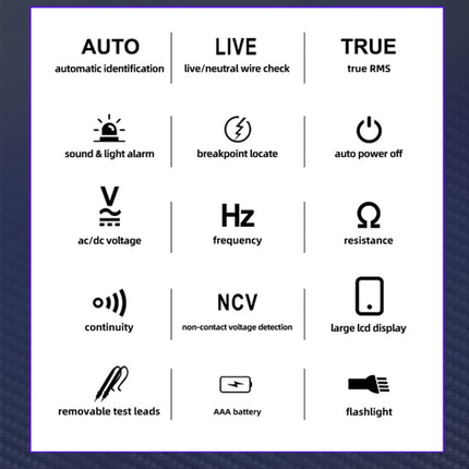 BSIDE X1 Smart Digital Multimeter Test Electric Pen Voltage Detector, X1