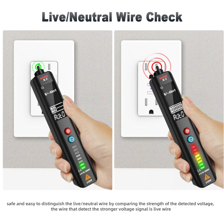 BSIDE X1 Smart Digital Multimeter Test Electric Pen Voltage Detector, X1