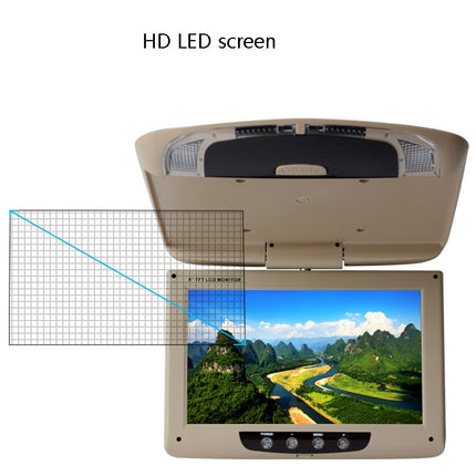 9 Inch Car HD Car Reversing Display Car Ceiling Display, 9 inch (Beige), 9 inch