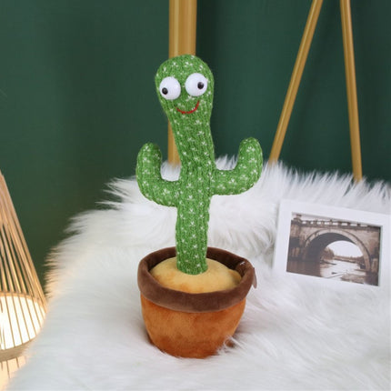Electric Dancing Cactus Singing Holiday Gift Doll for Children, No Battery