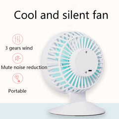 F2 Student USB Quiet Office Desktop Mini Fan, White Without Battery, Black Without Battery, White With Battery, Black With Battery, Pink Without Battery, Pink With Battery