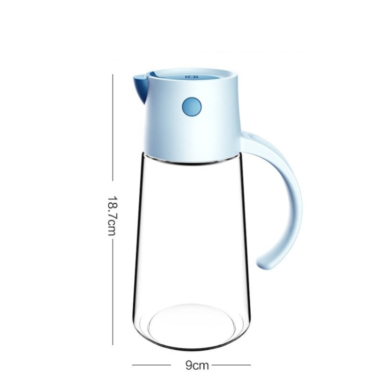Kitchen Automatic Opening And Closing Oil Can Leak-Proof Seasoning Bottle With Lid, 550ml (Blue), 550ml (Pink), 550ml (White), 650ml (Blue), 650ml (Pink), 650ml (White)
