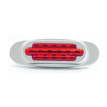 12-24V 2000-4000K 16 LEDs Electroplating Side Lights Side Tail Lights Cargo Truck Modification Light, Red (2 Lines Always Bright), Yellow (2 Lines Always Bright), Red (High and Low Light 3 Lines), Yellow (High and Low Light 3 Lines)