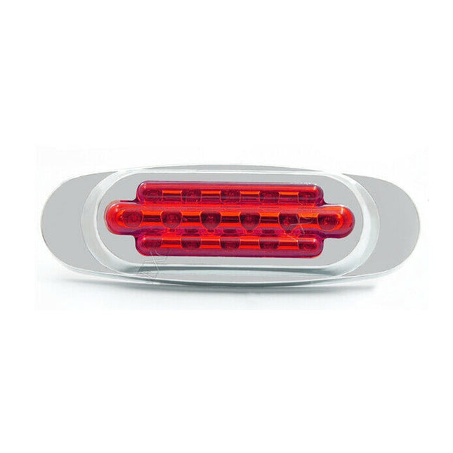 12-24V 2000-4000K 16 LEDs Electroplating Side Lights Side Tail Lights Cargo Truck Modification Light, Red (2 Lines Always Bright), Yellow (2 Lines Always Bright), Red (High and Low Light 3 Lines), Yellow (High and Low Light 3 Lines)