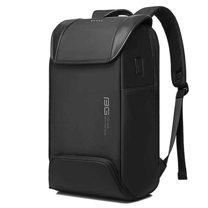 BANGE Herren Anti-Diebstahl-Rucksack Wasserdichter Rucksack mit großem Fassungsvermögen Computertasche, Schwarz, Grau