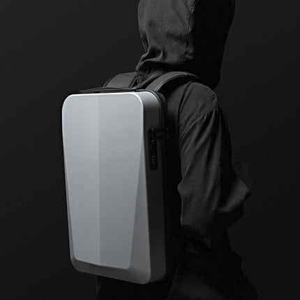 BANGE BG-22201 Business Hard Shell Computer Bag Men Backpack Waterproof Luggage, Black, Silver White, Titanium