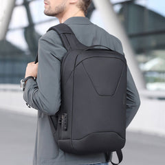 BANEG BG-22188 Fashion Business Anti-Theft Backpack Backpack with External USB Charging Port, Black, Gray