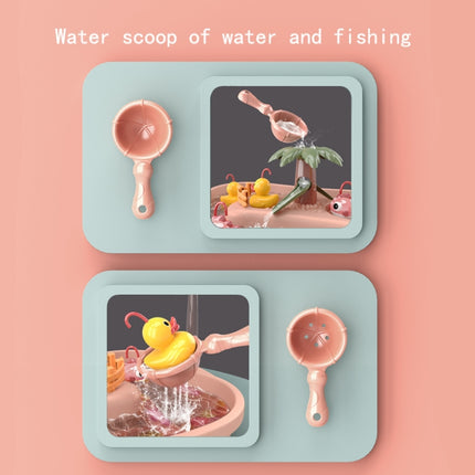 Play House Children Educational Electric Cycle Rotating Fishing Station Summer Water Game Toy Set, Green 6 Ducks, Pink 6 Ducks, Green 3 Fish 3 Ducks, Pink 3 Fish 3 Ducks