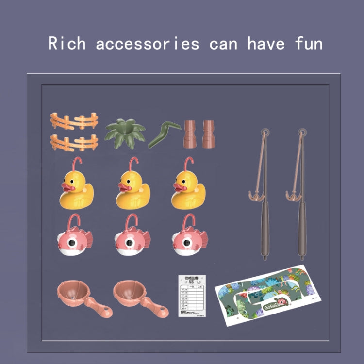 Play House Children Educational Electric Cycle Rotating Fishing Station Summer Water Game Toy Set, Green 6 Ducks, Pink 6 Ducks, Green 3 Fish 3 Ducks, Pink 3 Fish 3 Ducks