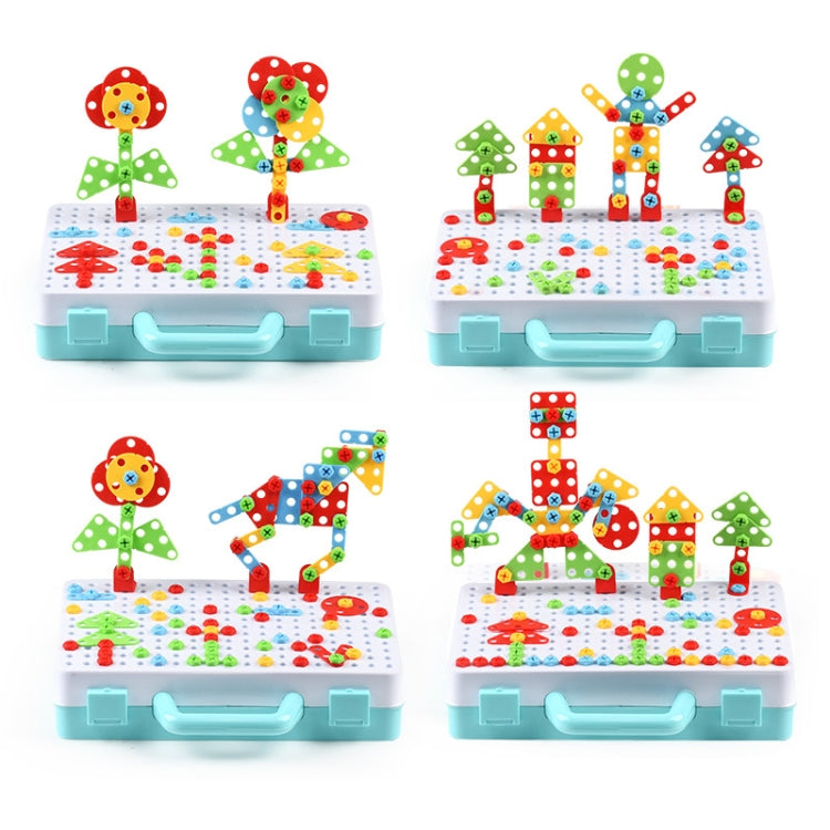 Children Screw-Tightening Electric Drill Toy Manual Assembly Toolbox, Style:, 2D Plane + Manual Drill (188 PCS), 2D Plane + Electric Drill (189 PCS), 3D + Manual Drill (275 PCS), 3D + Electric Drill (276 PCS), 3D + Electric Drill (316 PCS)�������������...