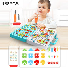 Children Screw-Tightening Electric Drill Toy Manual Assembly Toolbox, Style:, 2D Plane + Manual Drill (188 PCS), 2D Plane + Electric Drill (189 PCS), 3D + Manual Drill (275 PCS), 3D + Electric Drill (276 PCS), 3D + Electric Drill (316 PCS)�������������...