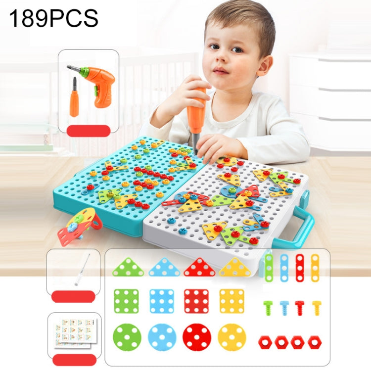 Children Screw-Tightening Electric Drill Toy Manual Assembly Toolbox, Style:, 2D Plane + Manual Drill (188 PCS), 2D Plane + Electric Drill (189 PCS), 3D + Manual Drill (275 PCS), 3D + Electric Drill (276 PCS), 3D + Electric Drill (316 PCS)�������������...