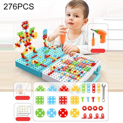 Children Screw-Tightening Electric Drill Toy Manual Assembly Toolbox, Style:, 2D Plane + Manual Drill (188 PCS), 2D Plane + Electric Drill (189 PCS), 3D + Manual Drill (275 PCS), 3D + Electric Drill (276 PCS), 3D + Electric Drill (316 PCS)�������������...