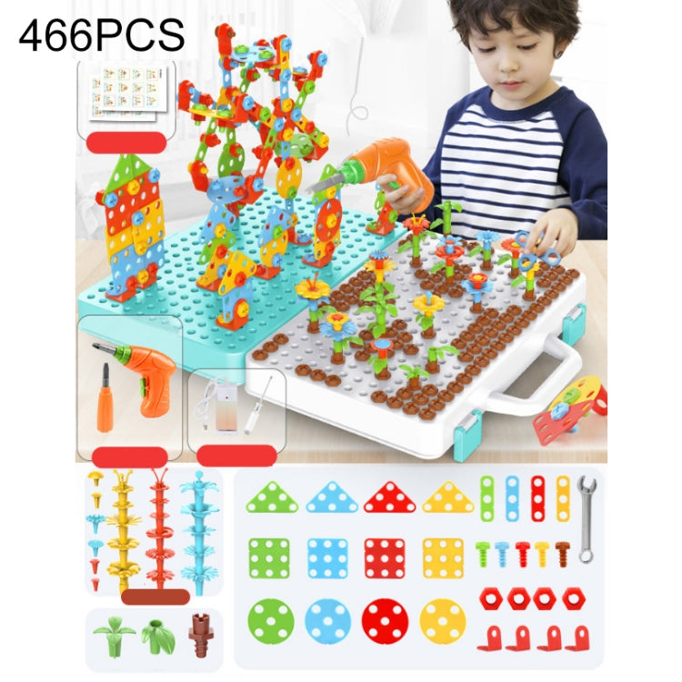 Children Screw-Tightening Electric Drill Toy Manual Assembly Toolbox, Style:, 2D Plane + Manual Drill (188 PCS), 2D Plane + Electric Drill (189 PCS), 3D + Manual Drill (275 PCS), 3D + Electric Drill (276 PCS), 3D + Electric Drill (316 PCS)�������������...