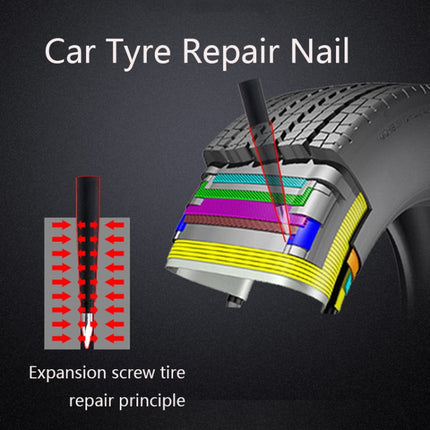 Q412 Car Tyre Repair Nail Emergency Tire Repair Kit, Tire Repair Kit