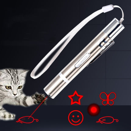 USB In-Line Flashlight Laser Pattern Funny Cat Stick Funny Cat Toy Pet Supplies