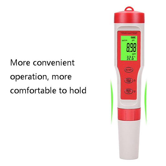 4-in-1 Portable PH/TDS/EC/TEMP Test Pen Multi-Function Water Quality Tester, 4-in-1 Test Pen