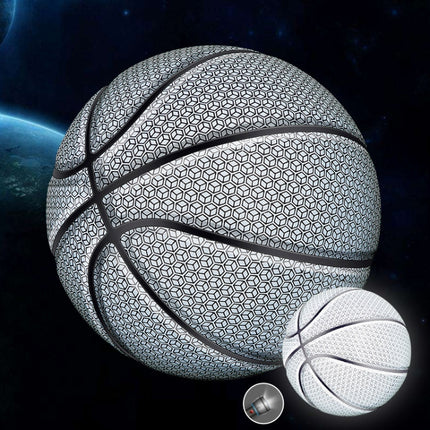 MILACHIC Number 7 Holographic Reflective Basketball Visible at Night Rainbow Star Basketball