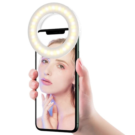 Mobile Phone Live Selfie Light LED Beauty Ring Fill Light, White, Pink, Black