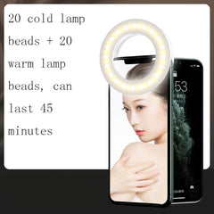 Mobile Phone Live Selfie Light LED Beauty Ring Fill Light, White, Pink, Black