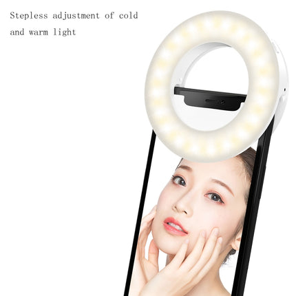 Mobile Phone Live Selfie Light LED Beauty Ring Fill Light, White, Pink, Black
