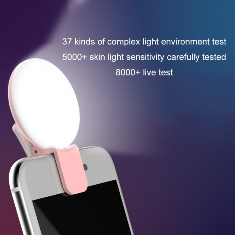 2 luces LED para selfies con cámara fotográfica para teléfono móvil, color blanco, rosa, azul y negro