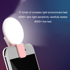 2 luces LED para selfies con cámara fotográfica para teléfono móvil, color blanco, rosa, azul y negro