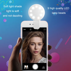 2 PCS  Mobile Phone Fill Light Camera Photo LED Selfie Light, White, Pink, Blue, Black