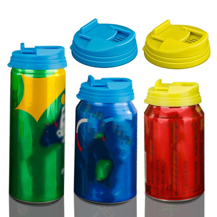 3 PCS Universal Leak-Proof Cover For Cans Push-Type Splash-Proof Cover, Blue, Yellow, Red