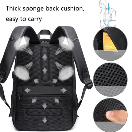 BANGE BG-1921 College Student Schoolbag Waterproof Business Computer Backpack with External USB Charging Port