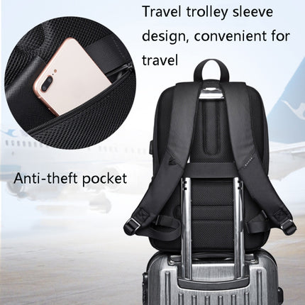 BANGE BG-1921 College Student Schoolbag Waterproof Business Computer Backpack with External USB Charging Port