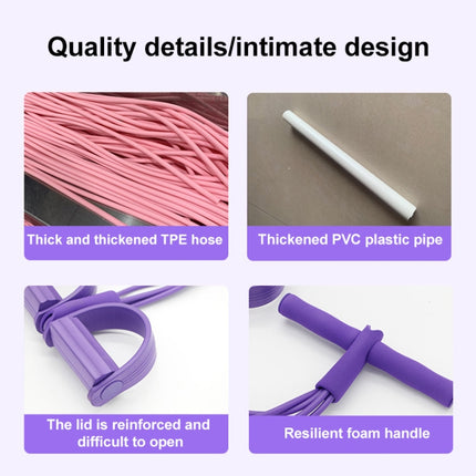 Multifunctional Four-Tube Pedal Puller Pedal Elastic Rope Sit-Ups Aid Abdomen Fitness Equipment, Green, Purple, Blue, Red, Yellow