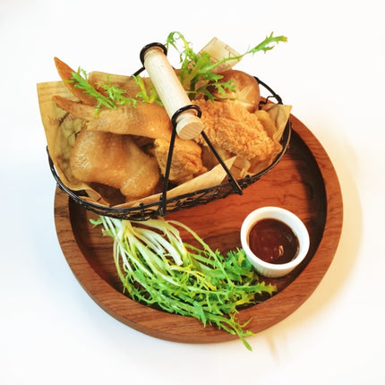 Wrought Iron Fruit Portable Storage Basket Bread French Fries Fried Snacks Portable Basket