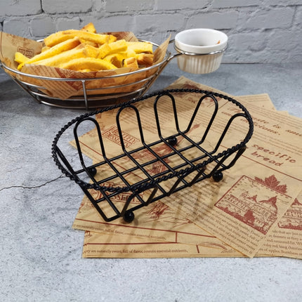 Wrought Iron Fruit Portable Storage Basket Bread French Fries Fried Snacks Portable Basket, Double Cup Egg-shaped, Double Cup Round, Single Cup Boat, Square Short Basket, Rectangular Short Basket, Large Round Wire, Small Round Wire, Large Messy Wire   ...